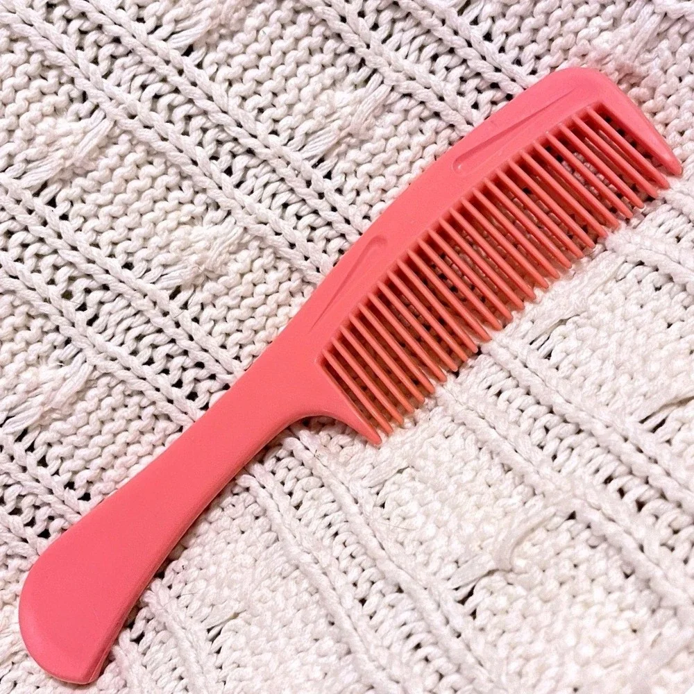 Vintage GOODY Pocket Hip Comb‎ w Handle PINK 6 1/2 Inch RETRO USA